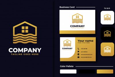 کارت ویزیت و لوگو چند منظوره – River house logo and business card