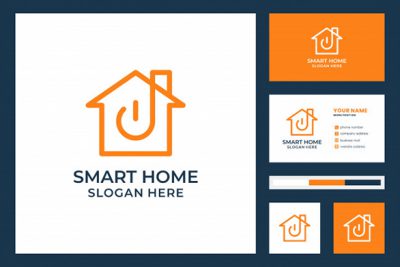 کارت ویزیت و لوگو چند منظوره – Smart home logo design