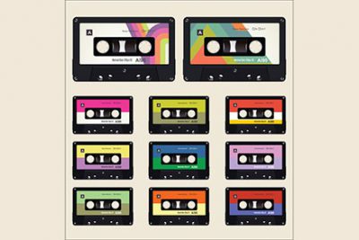 مجموعه نوار کاست - Collection of vintage cassettes