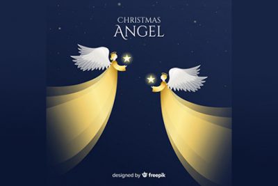 کارت تبریک کریسمس فرشته - Gradient christmas angel backgroundکارت تبریک کریسمس فرشته - Gradient christmas angel background