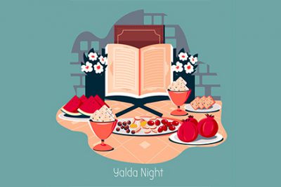 بنر شب یلدا - Happy yalda night party in iran