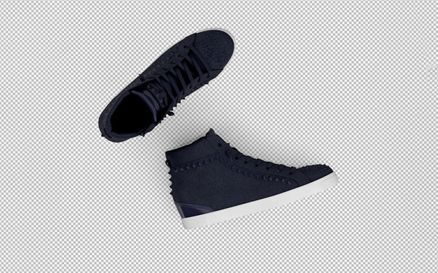 کفش سه بعدی - Isometric shoes 3d isolated render