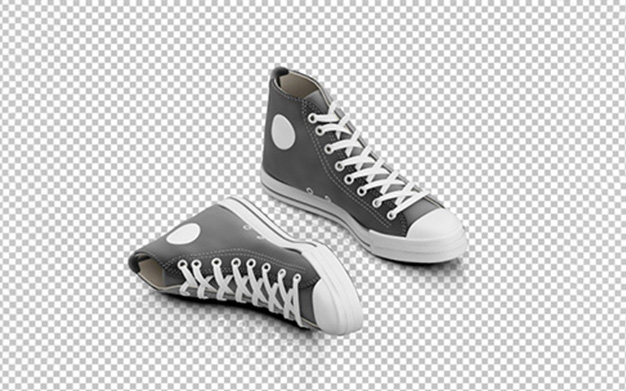 کفش کتانی سه بعدی آل استار ساق دار - Isometric sneakers