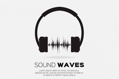 هدفون با امواج صوتی سبک DJ موزیکال - Musical dj style headphones with sound waves