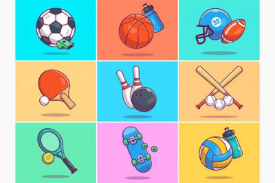 مجموعه آیکون تجهیزات ورزشی - A set of sport elements illustration