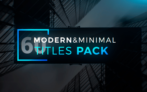 مجموعه تایتل مینیمال افتر افکت - Modern Minimal Titles Pack