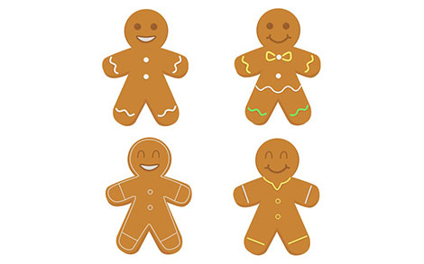 مجموعه شیرینی زنجبیلی آدمکی – Set of sweet gingerbread cookies
