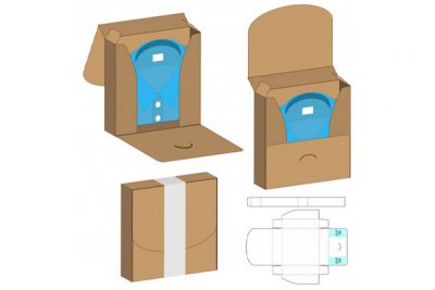قالب تیغ دای کات جعبه محصول - Box packaging die cut template design