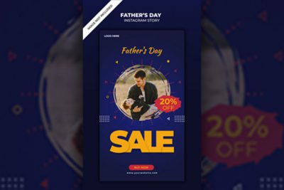بنر حراج روز پدر مناسب اینستاگرام - Happy father's day instagram story