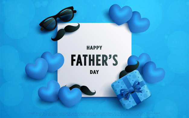 تبریک روز پدر - Happy father's day writing on white paper