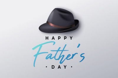 بنر روز جهانی پدر - father's day and masculine hat