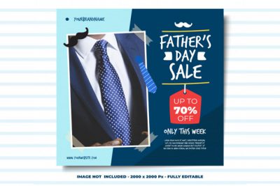 بنر حراج روز پدر مناسب اینستاگرام - Social media father's day sale banner