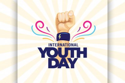 بنر روز جوان با نماد دست مشت شده - International youth day