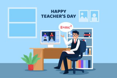 بنر تبریک روز معلم کلاس آنلاین - Happy teachers' day with tutor