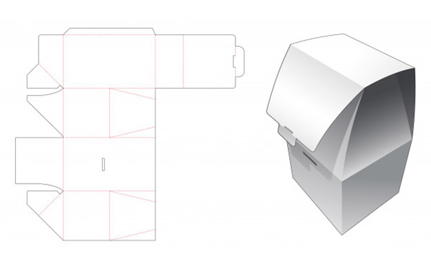 قالب تیغ دای کات جعبه محصول - No glue folding packaging box