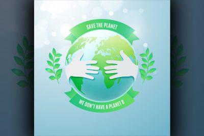 بنر روز محیط زیست - Save the planet concept