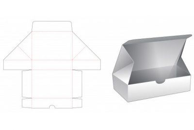 قالب تیغ دای کات جعبه محصول - Simple rectangular packaging box