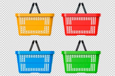 ست سبد خرید سوپرمارکتی - Supermarket plastic basket set