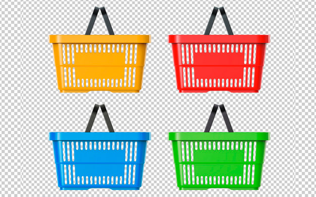 ست سبد خرید سوپرمارکتی - Supermarket plastic basket set
