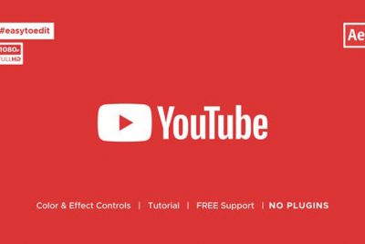 پروژه افتر افکت لوگو موشن یوتیوب-YouTube Logo Intro