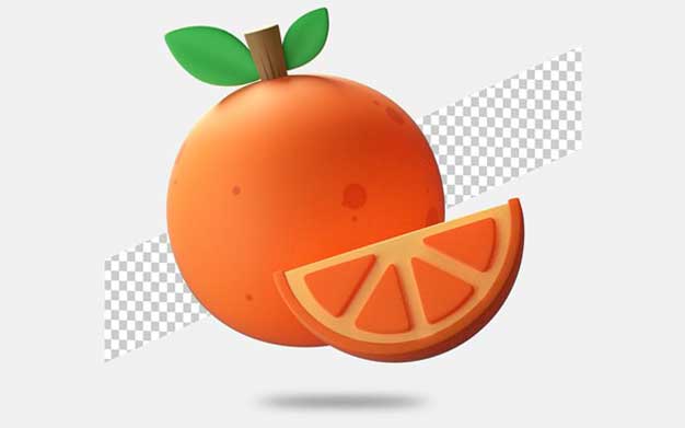 آیکون 3 بعدی نارنج - 3d orange icon