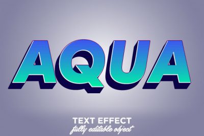 افکت متن 3 بعدی آکوا - Aqua 3d text effect