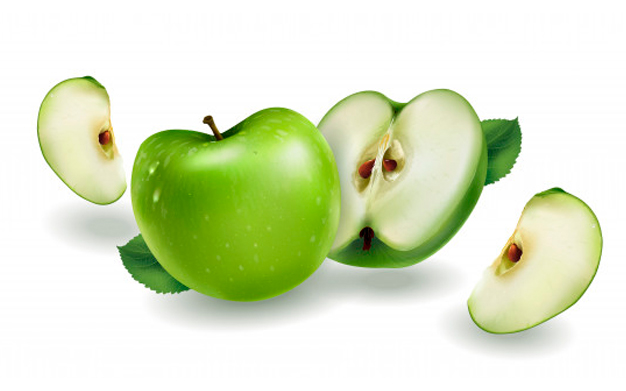 وکتور سیب سبز وکتور - Green apples Premium Vector