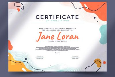 گواهینامه مدرن - Modern certificate