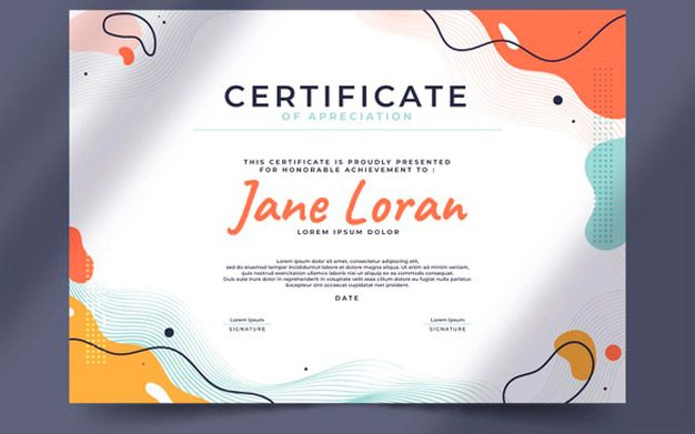 گواهینامه مدرن - Modern certificate