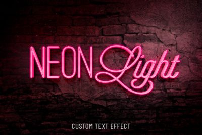 افکت متن نئونی - Neon light custom text effect