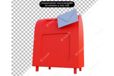 آیکون 3 بعدی صندوق پستی - 3d simple object mail box