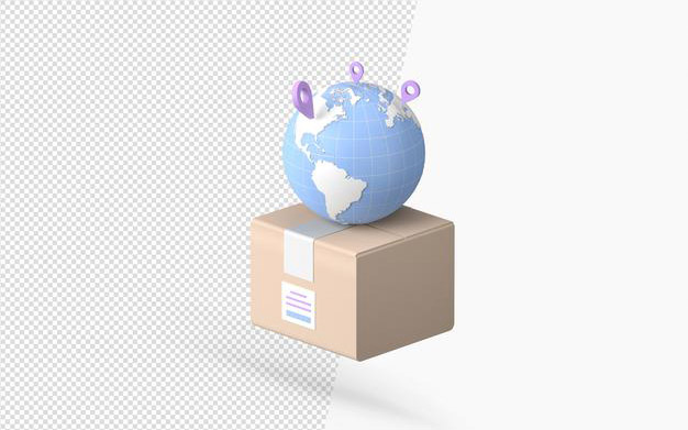 آیکون 3 بعدی سیستم تحویل در سراسر جهان - World wide delivery system