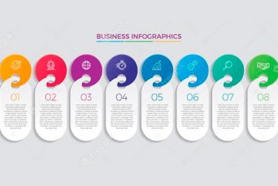 اینفوگرافیک آيكون های طراحی و بازاریابی - Infographic design and marketing icons