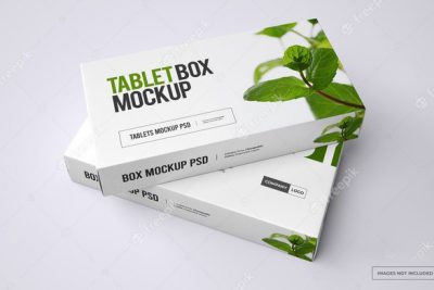 موکاپ مارک دارویی و بسته بندی - Medication branding and packaging mockup