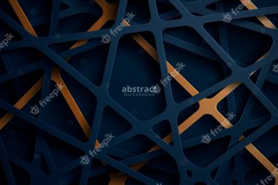 بک گراند انتزاعی آبی - Abstract 3d background with blue papercut