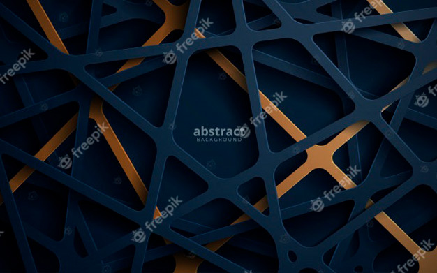 بک گراند انتزاعی آبی - Abstract 3d background with blue papercut