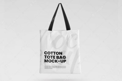 موكاپ کیف نخی پنبه ای - Cotton tote bag mockup