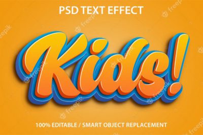 افکت متن فانتزی - Editable text effect kids