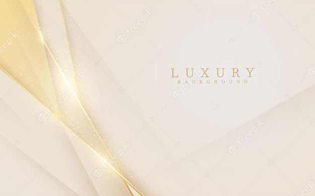 بک گراند کرم با خط های طلایی - Elegant cream shade background with line golden elements