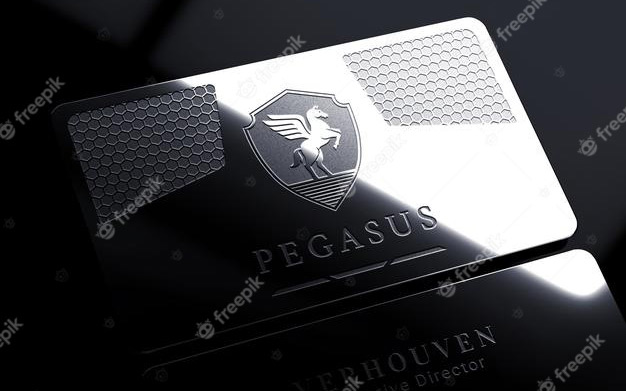 موكاپ کارت ویزیت فلزی زیبا - Elegant metal business card logo mockup