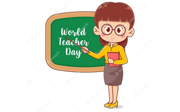بنر روز معلم - Happy teachers day illustration design template