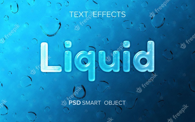افکت متن فانتزی - Liquid text effect