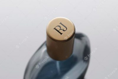 موكاپ لوگو درب شیشه عطر خوشبو - Logo mockup fragrance parfum bottle cap
