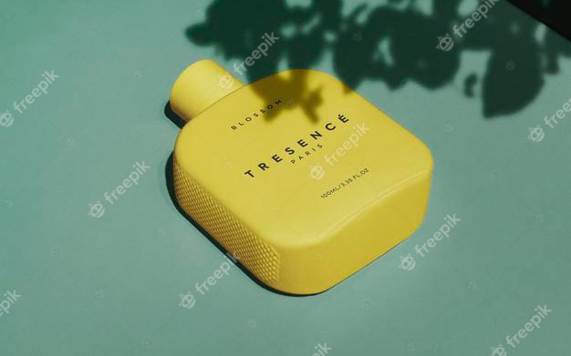 موكاپ لوگو عطر خوشبو - Logo mockup minimal fragrance parfum