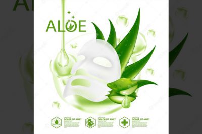 ماسک آلوئه ورا - Mask aloe vera realistic plant skincare cosmetic