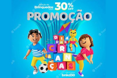 بنر روز کودک - Social media template instagram post childrens day brazil sales promotion