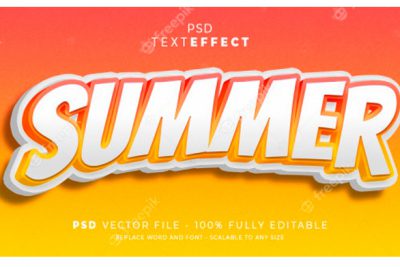 افکت متن تابستونی - Summer text and font effect style