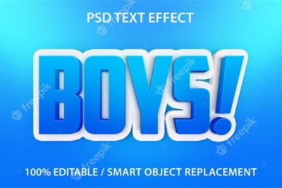 افکت متن فانتزی - Text effect boys template