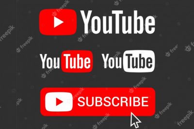 مجموعه لوگو یوتیوب - Youtube logo collection with flat design