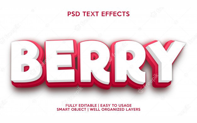 افکت متن فانتزی - Berry text effect template